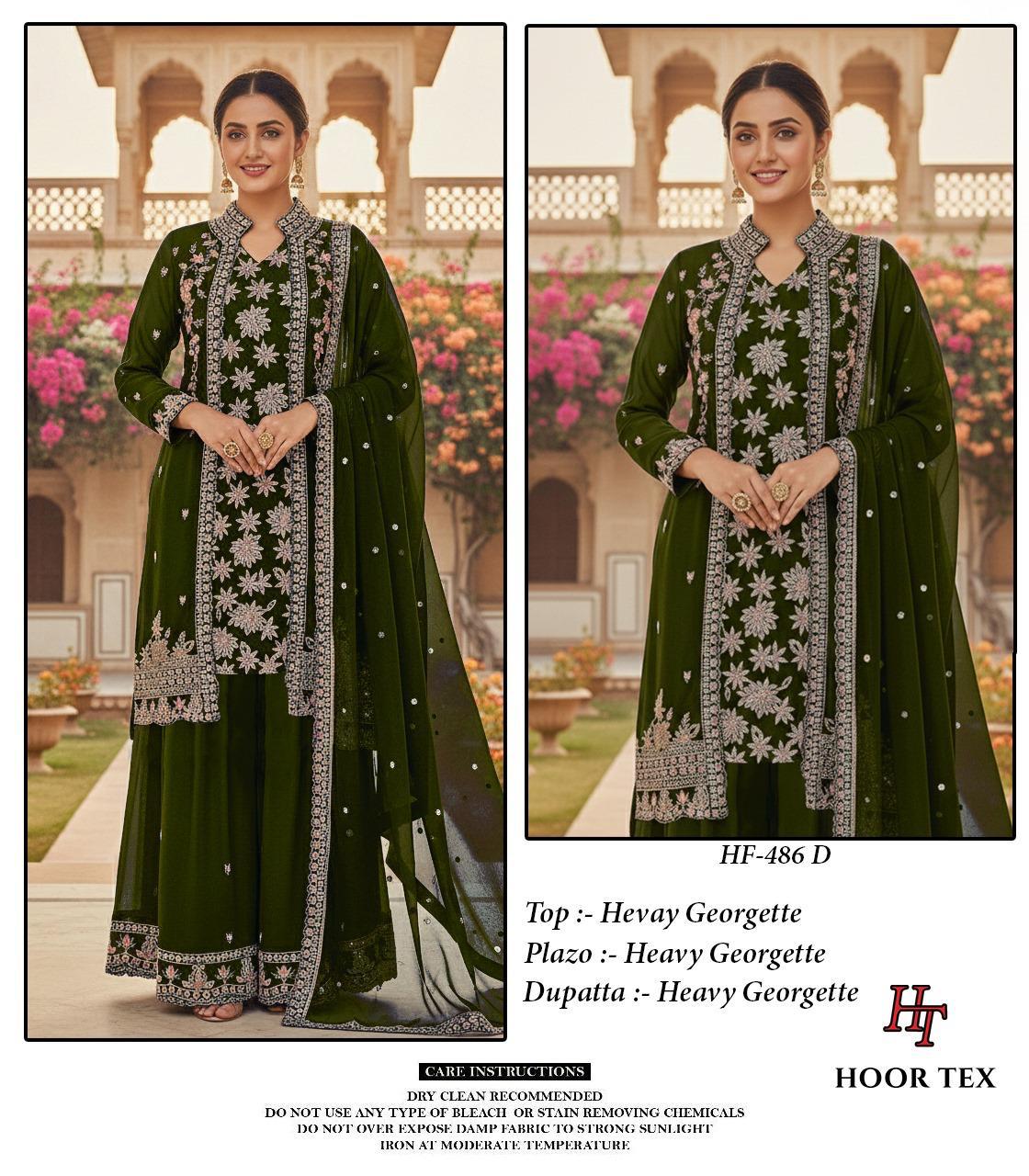 HOOR TEX PRESENT FULL STICHED PAKISTANI SUIT WITH KOTI SERIES HF486 A TO D 9