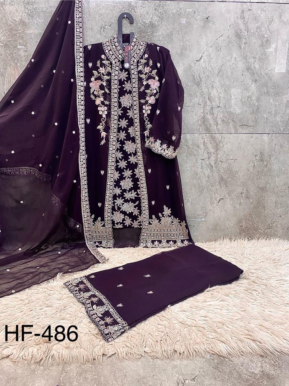 HOOR TEX PRESENT FULL STICHED PAKISTANI SUIT WITH KOTI SERIES HF486 A TO D 6