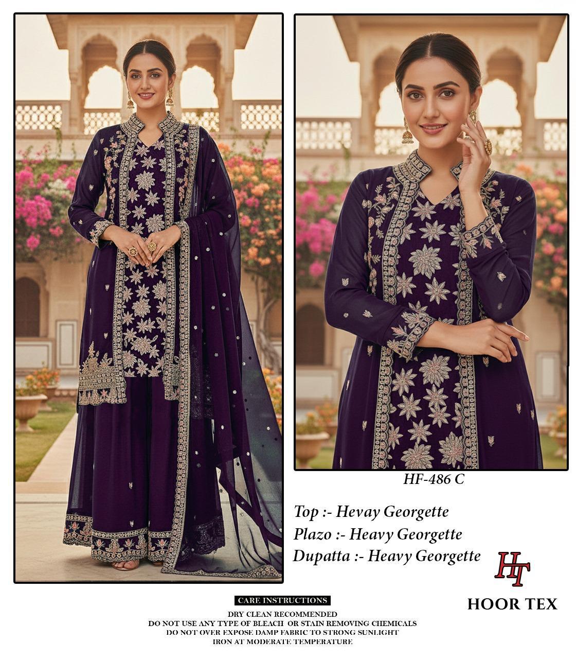 HOOR TEX PRESENT FULL STICHED PAKISTANI SUIT WITH KOTI SERIES HF486 A TO D 4