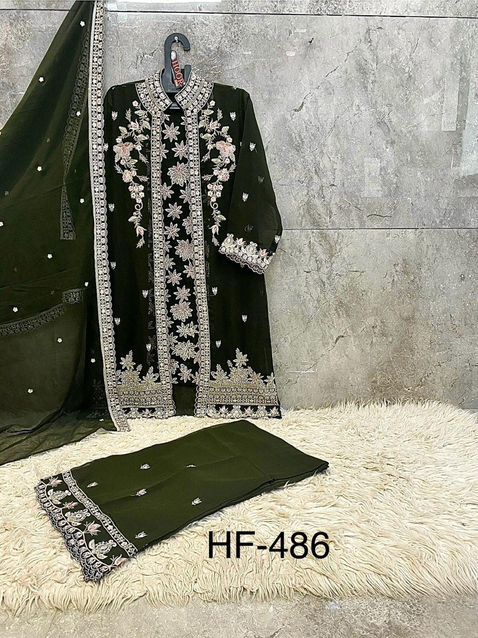 HOOR TEX PRESENT FULL STICHED PAKISTANI SUIT WITH KOTI SERIES HF486 A TO D 7