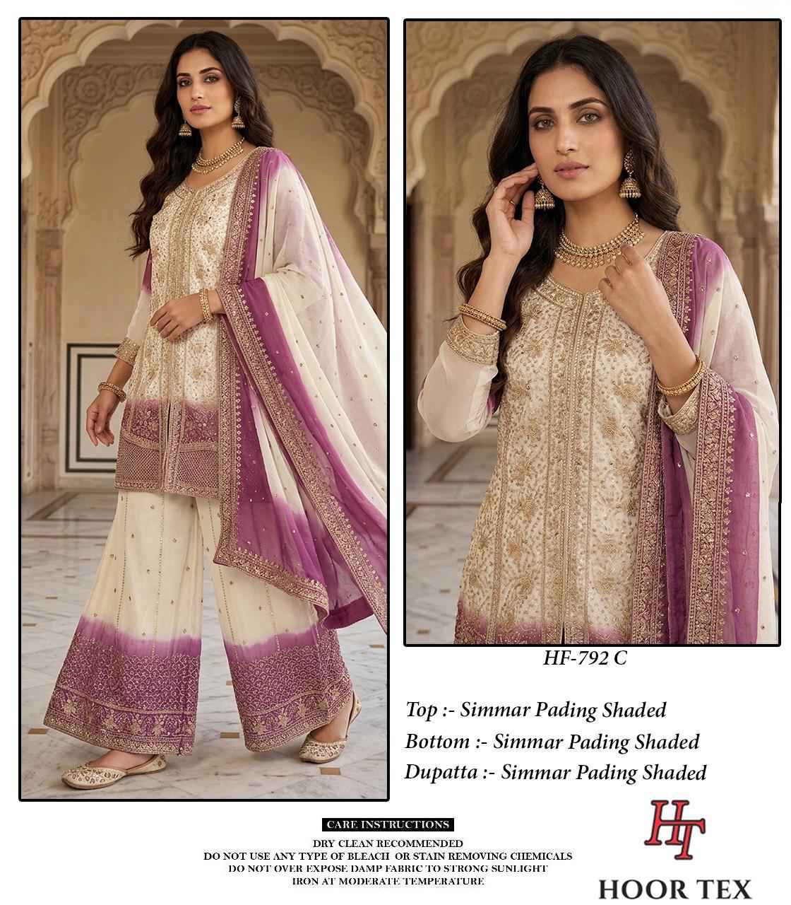 HOOR TEX PRESENT FULL STICHED PAKISTANI SUIT CATLOUGLE HF 792 A TO D 10