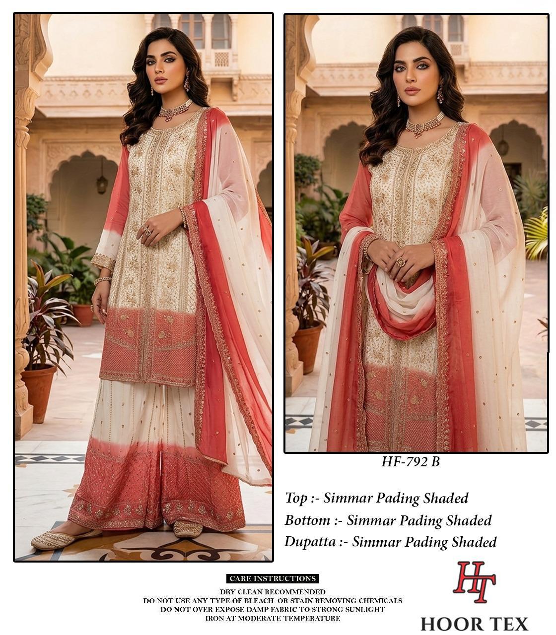 HOOR TEX PRESENT FULL STICHED PAKISTANI SUIT CATLOUGLE HF 792 A TO D 9