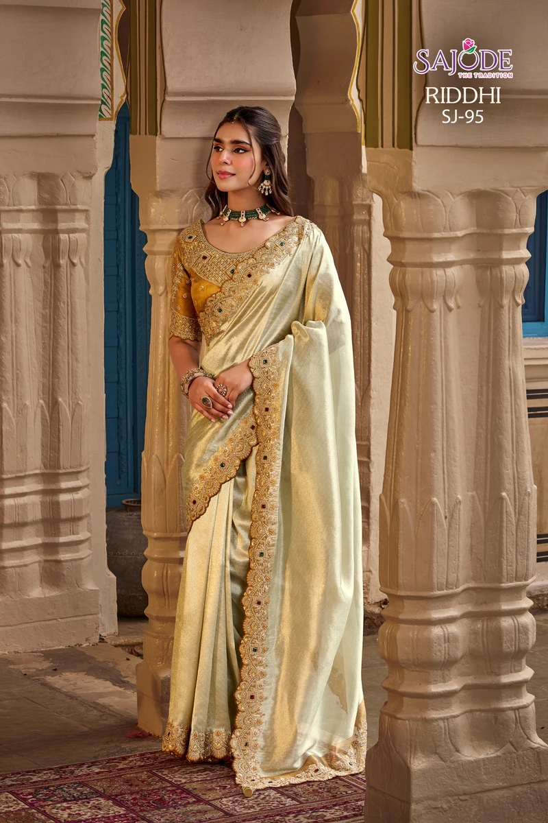 SAJODE  THE  Tradtion New Concept of Saree With Stitched free Size Blouse Series SJ194-SJ105 2