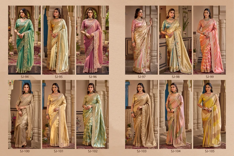 SAJODE  THE  Tradtion New Concept of Saree With Stitched free Size Blouse Series SJ194-SJ105 19