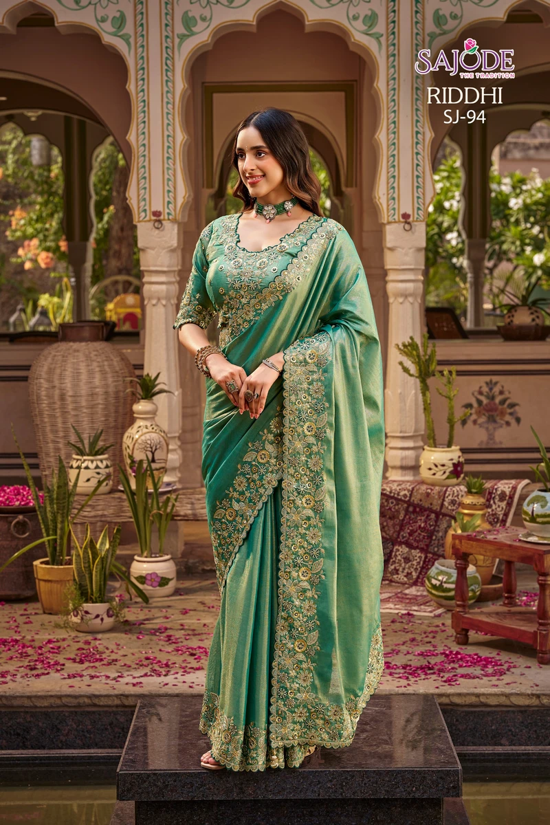 SAJODE  THE  Tradtion New Concept of Saree With Stitched free Size Blouse Series SJ194-SJ105 14