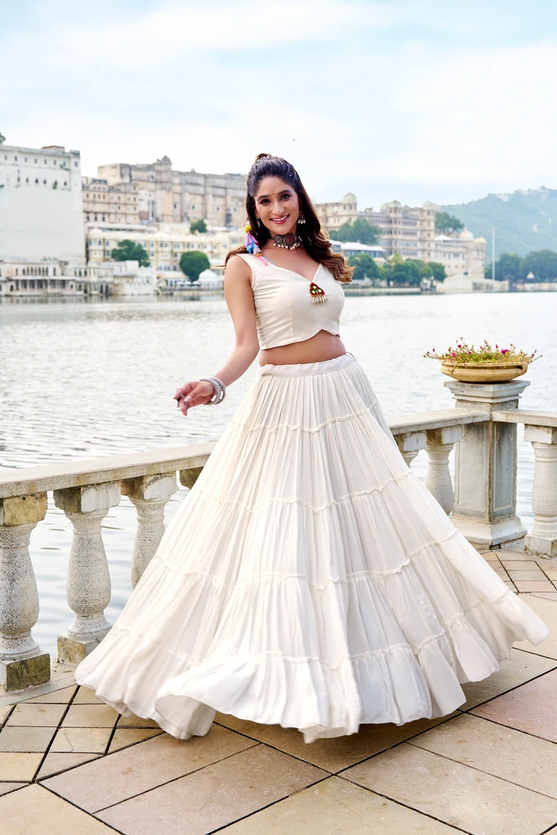 A New Traditional Navratri Lehenga Choli with Gamti and Mirror work Series  Rajudi 1662 10