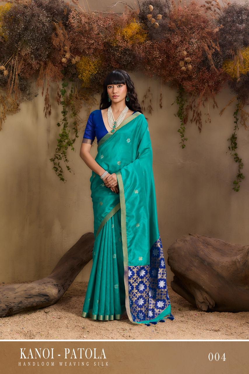 RAJTEX KANOI PATOLA  HANDLOOM  WEAVING SILK SAREE SERIES 001-006 4