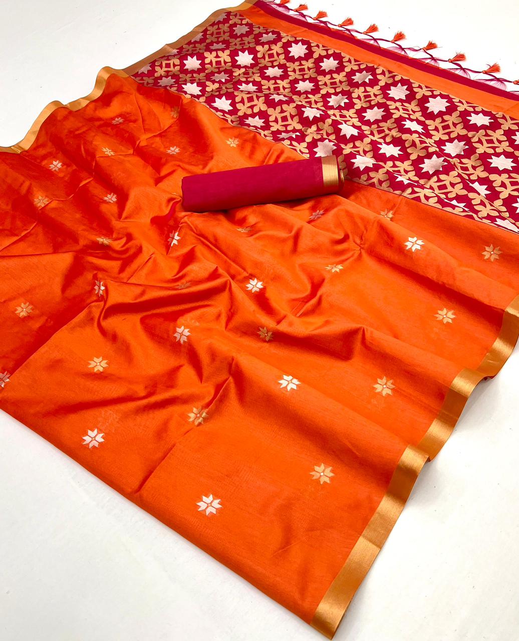 RAJTEX KANOI PATOLA  HANDLOOM  WEAVING SILK SAREE SERIES 001-006 8
