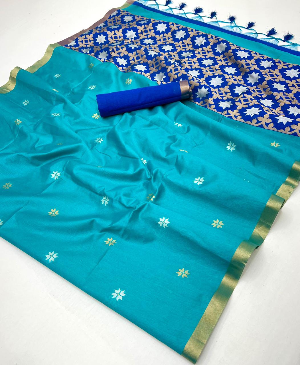 RAJTEX KANOI PATOLA  HANDLOOM  WEAVING SILK SAREE SERIES 001-006 9