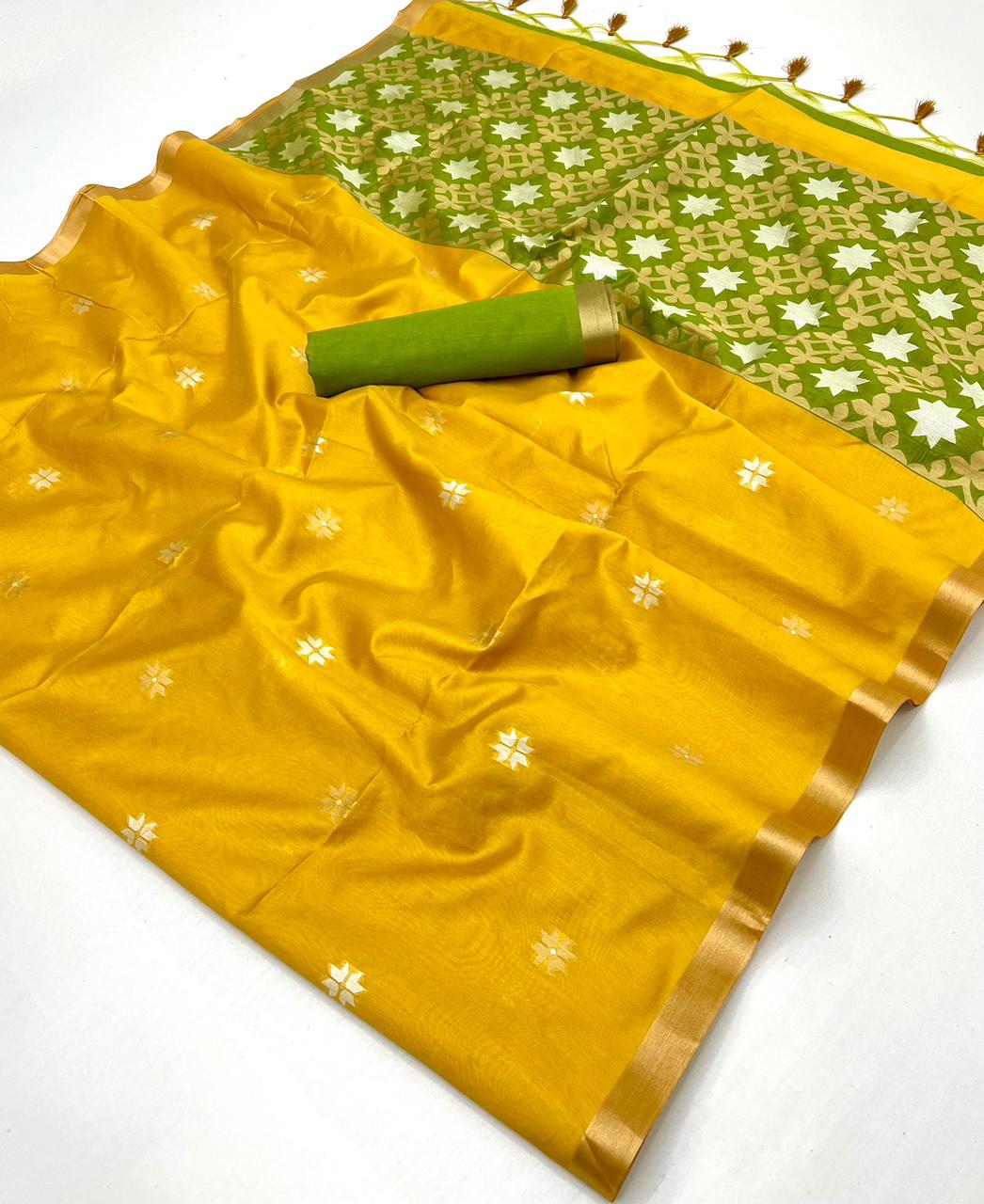 RAJTEX KANOI PATOLA  HANDLOOM  WEAVING SILK SAREE SERIES 001-006 10
