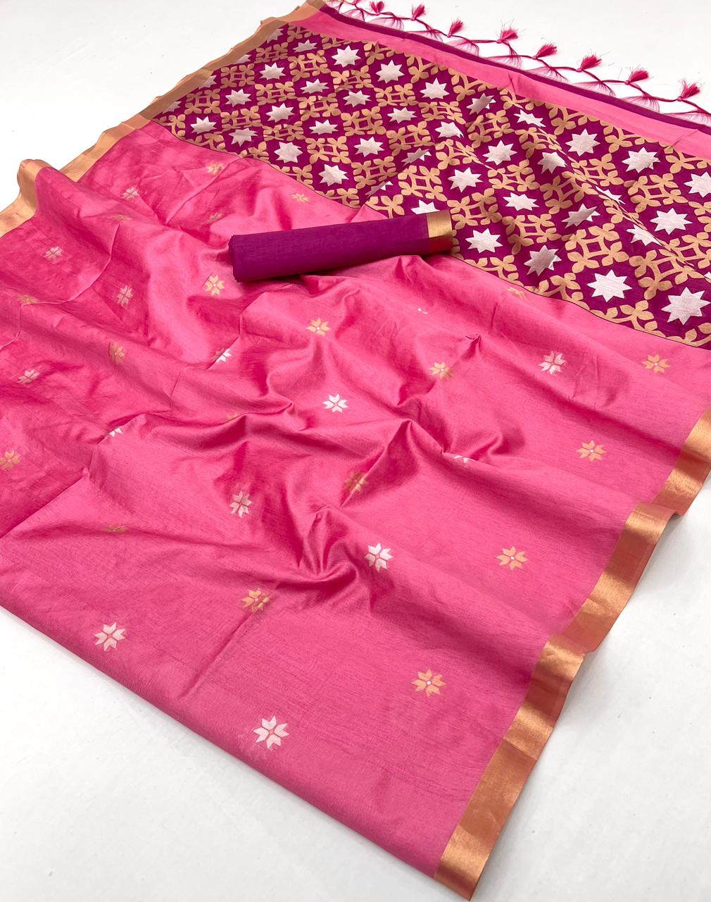 RAJTEX KANOI PATOLA  HANDLOOM  WEAVING SILK SAREE SERIES 001-006 11