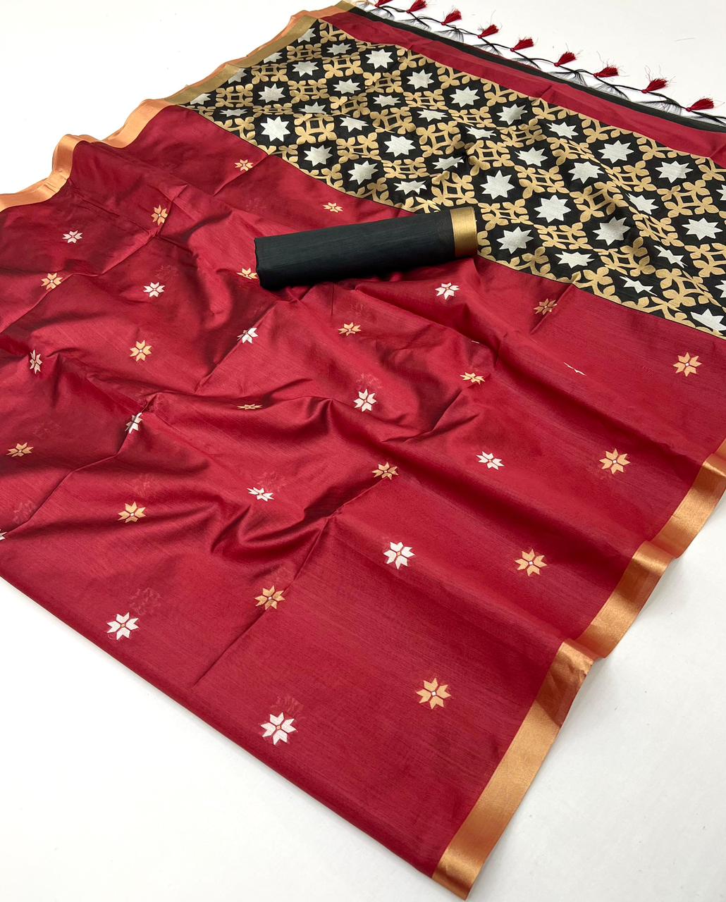 RAJTEX KANOI PATOLA  HANDLOOM  WEAVING SILK SAREE SERIES 001-006 12