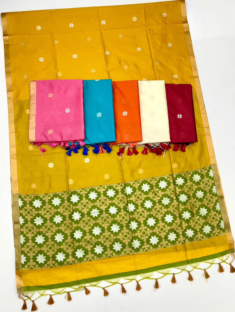 RAJTEX KANOI PATOLA  HANDLOOM  WEAVING SILK SAREE SERIES 001-006 13