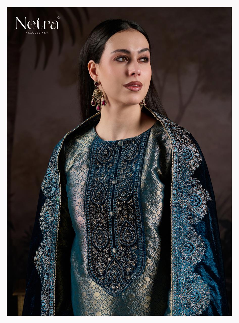 NETRA EXCLUSIVE KRIVA VELVET  UNSTICH SUIT SERIES 1172 A TO 1172 F 3