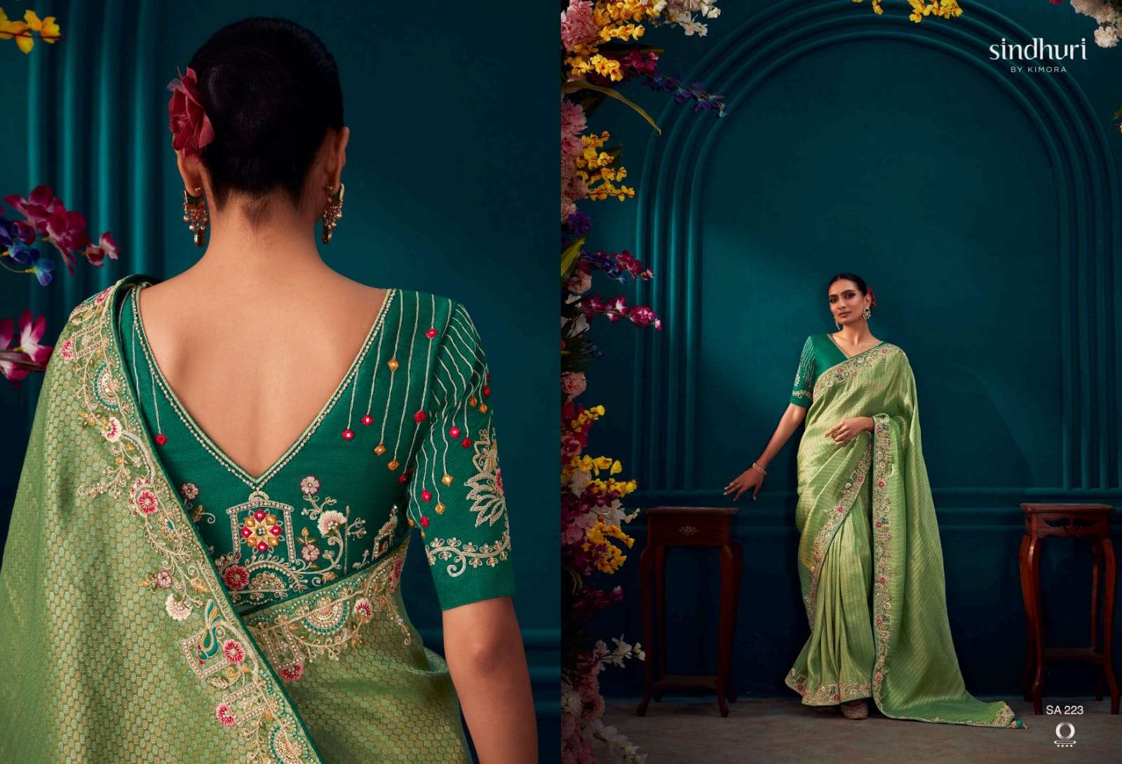 KIMORA TYOHAR PRASANG DULHAN  341-350  SERIES  BRIDAL SAREE 1