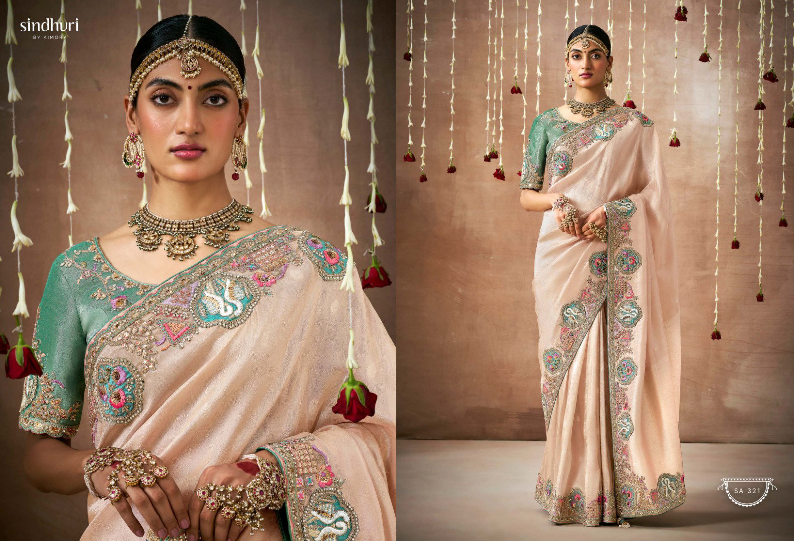 KIMORA TYOHAR PRASANG DULHAN  341-350  SERIES  BRIDAL SAREE 4