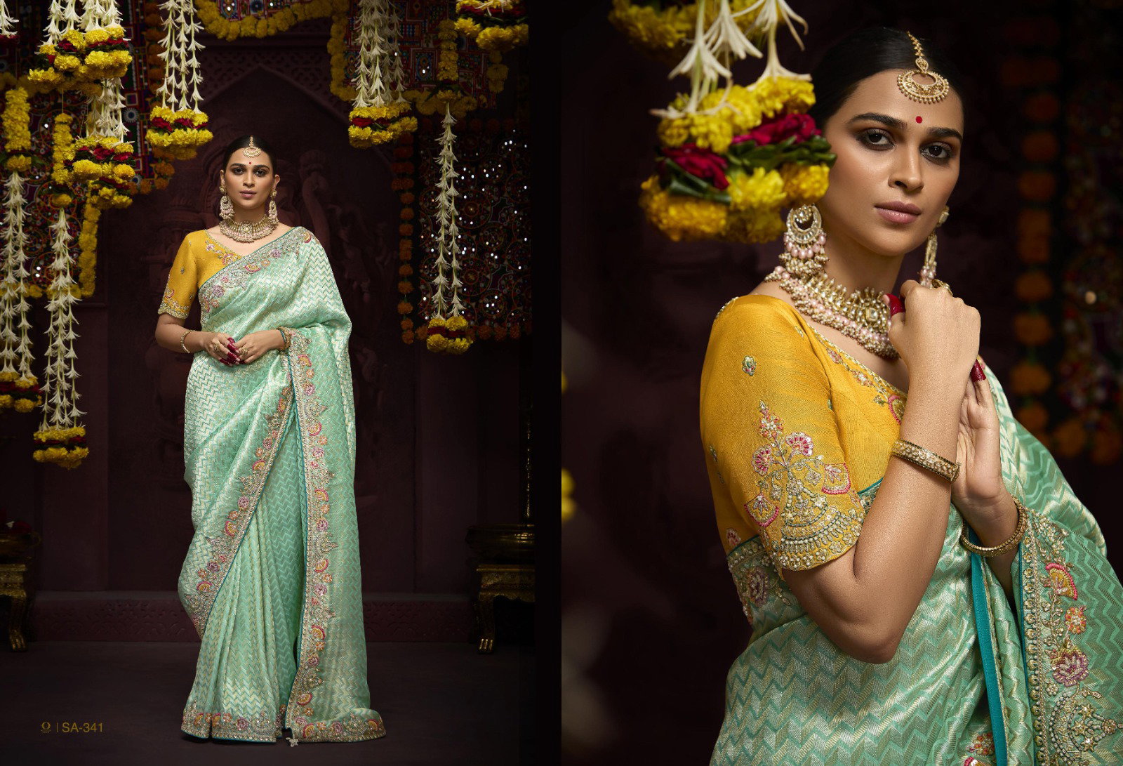 KIMORA TYOHAR PRASANG DULHAN  341-350  SERIES  BRIDAL SAREE 10