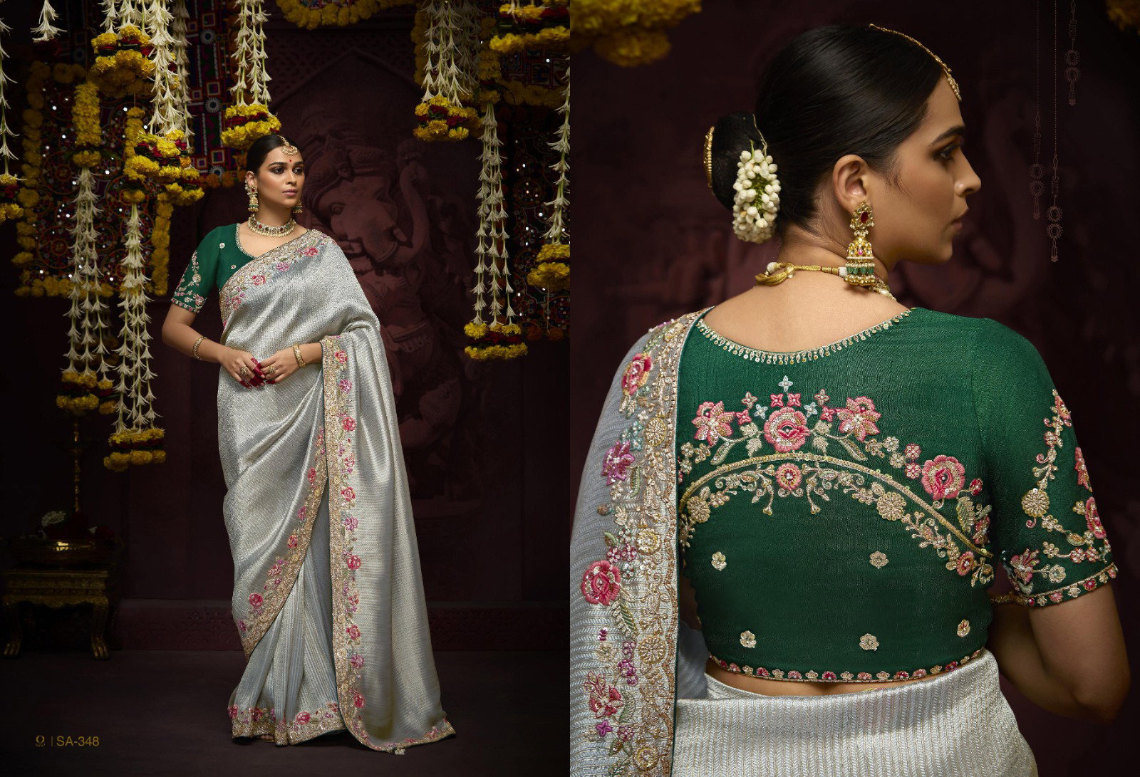 KIMORA TYOHAR PRASANG DULHAN  341-350  SERIES  BRIDAL SAREE 13