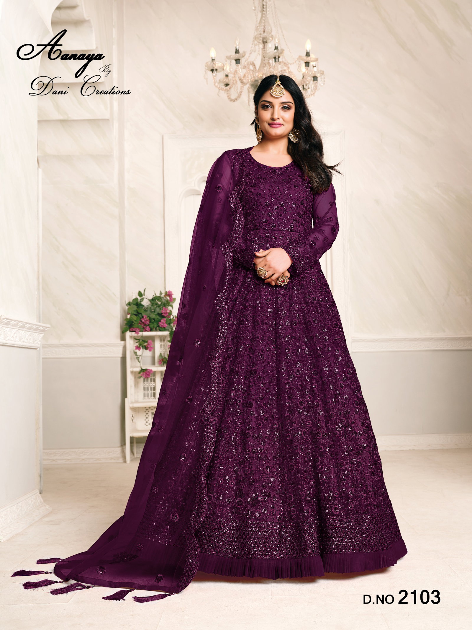 AANAYA 2101-2104  SERIES FREE SIZE FULL LENGTH GOWN 4
