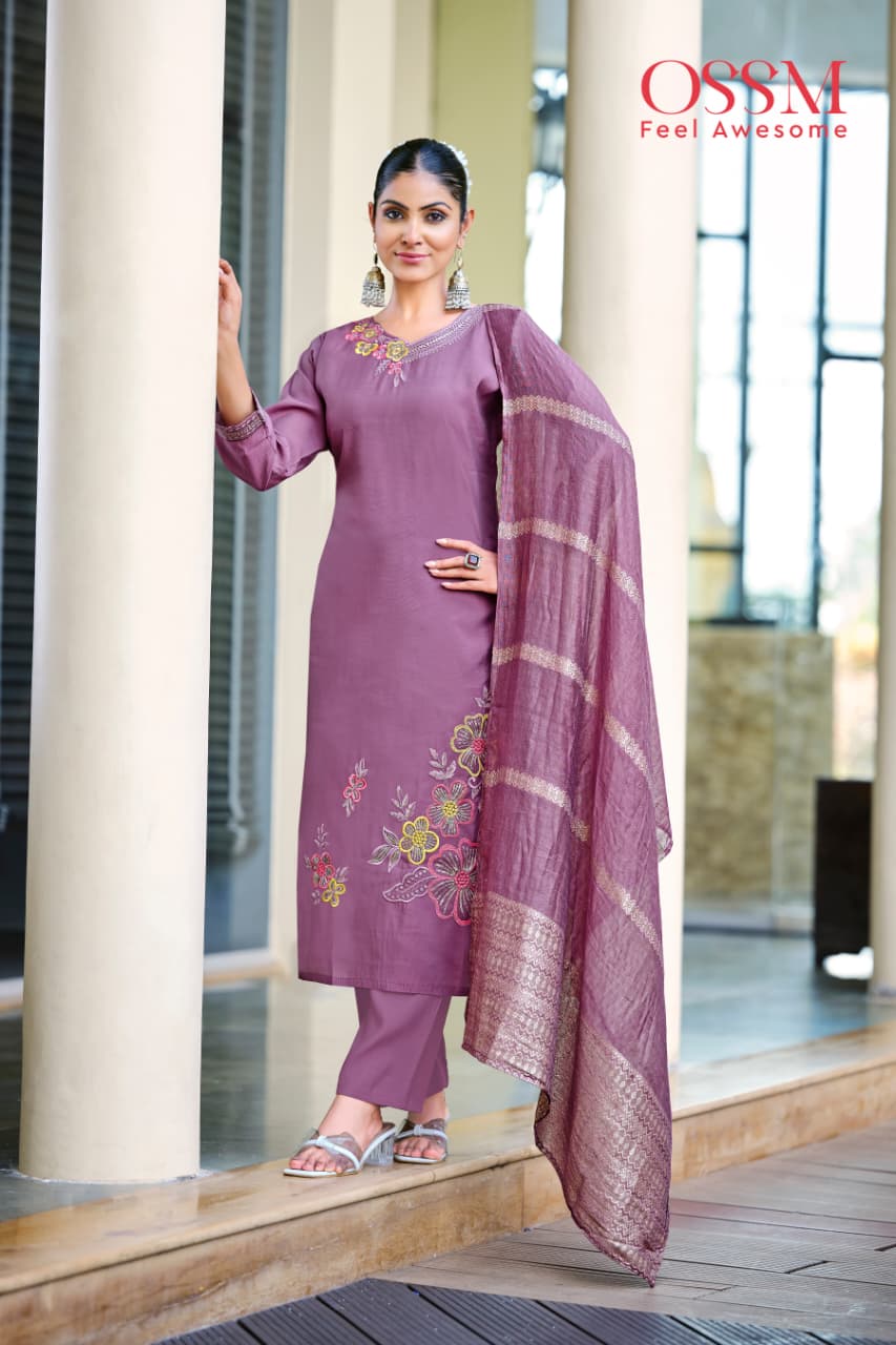 OSSOM PRESENT GEET 3 PCS KURTI SERIES 1001-1006 9