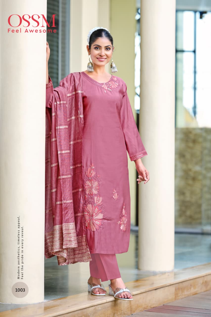 OSSOM PRESENT GEET 3 PCS KURTI SERIES 1001-1006 2