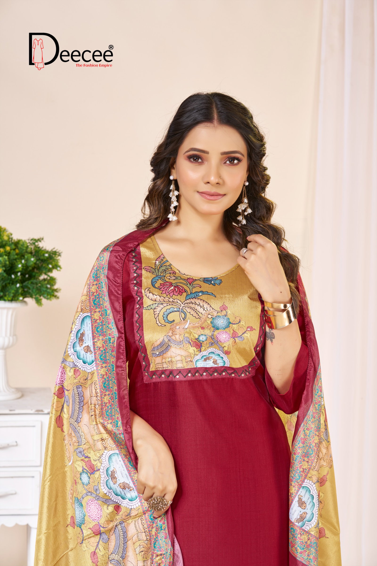 DEECEE NISHITA 3 PCS KURTI PAINT WITH DUPATTA 13