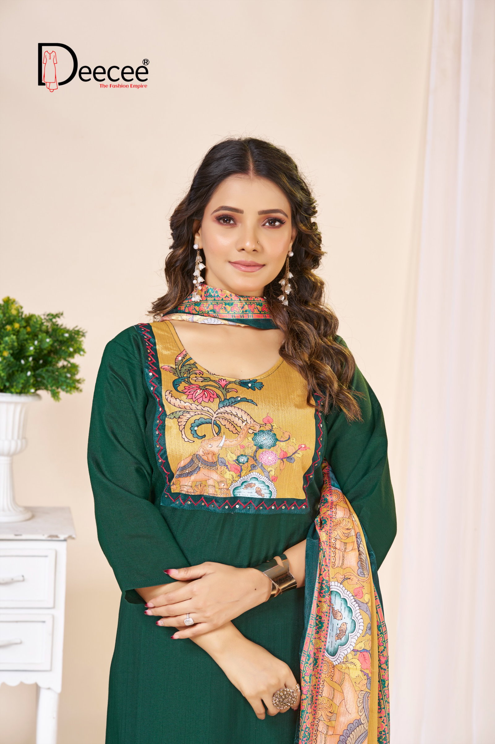 DEECEE NISHITA 3 PCS KURTI PAINT WITH DUPATTA 10