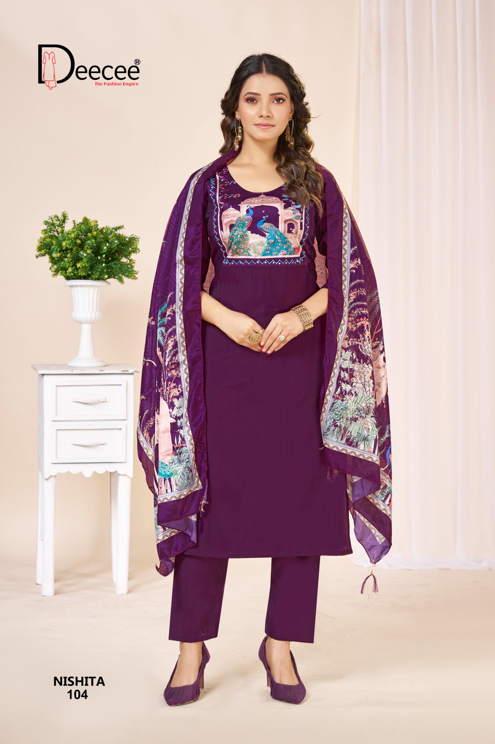 DEECEE NISHITA 3 PCS KURTI PAINT WITH DUPATTA 2