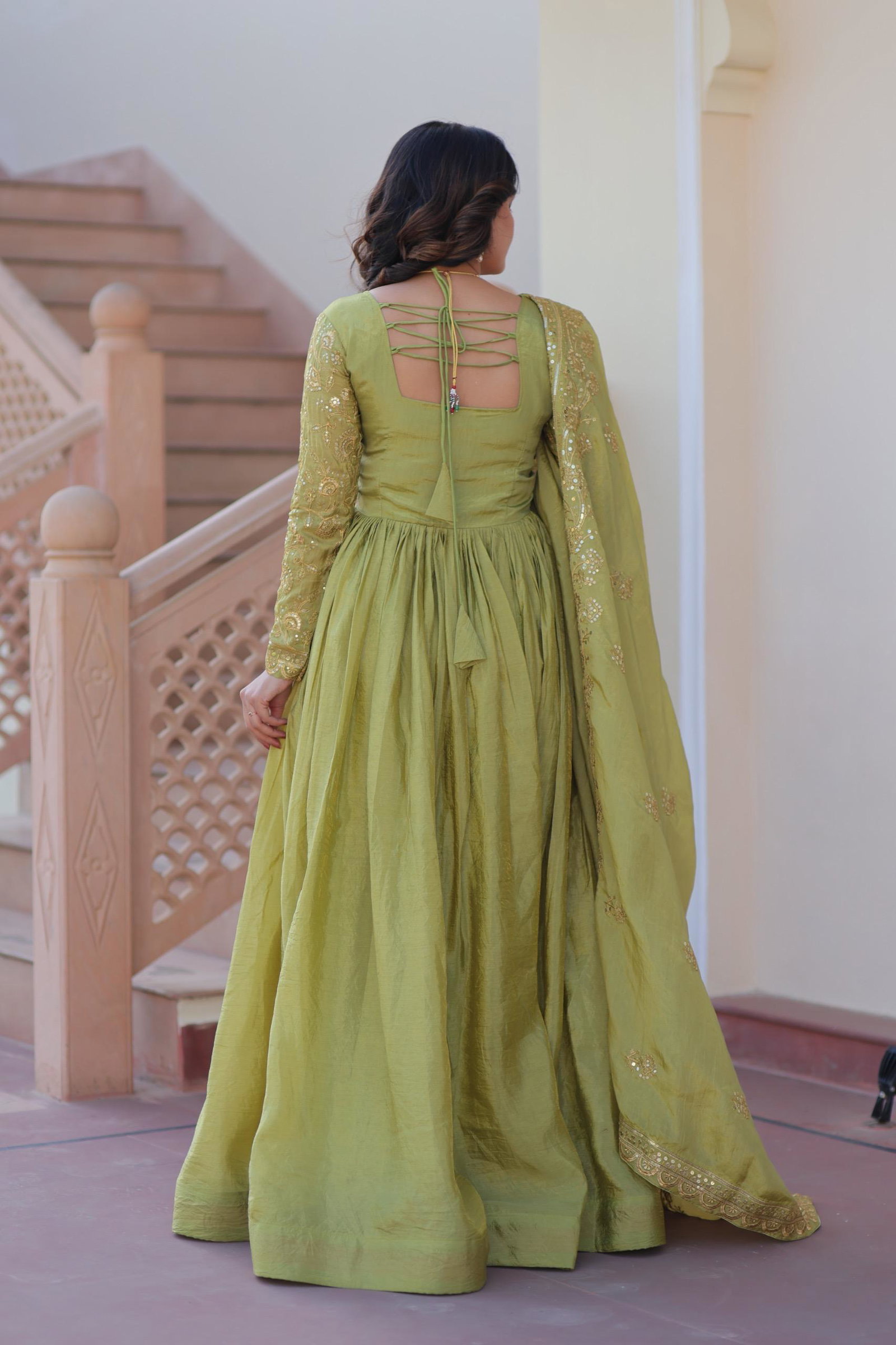 GOWN DUPATTA COLLECTIONS FLOOR LENGTH GONS BY LV 7
