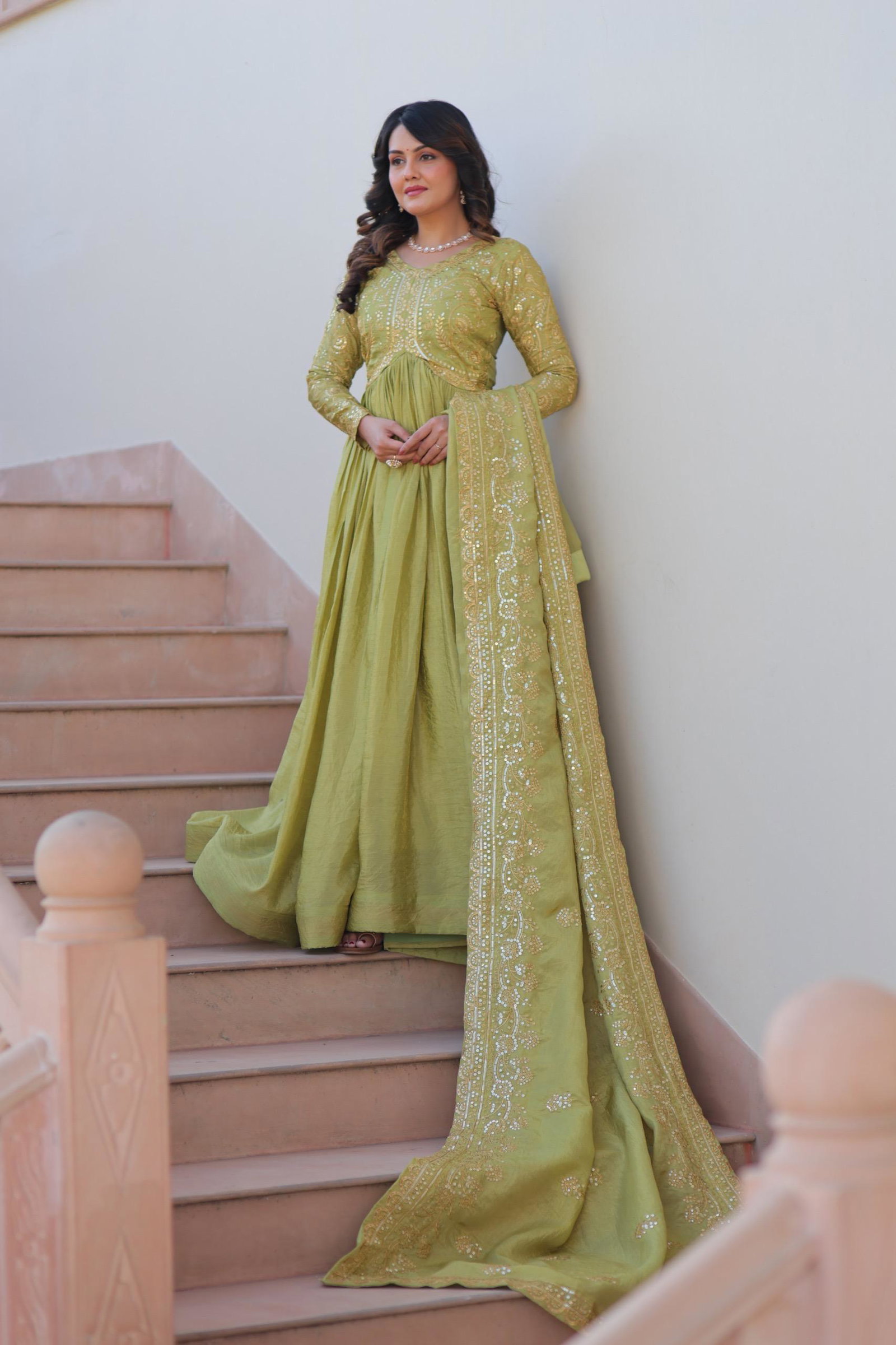 GOWN DUPATTA COLLECTIONS FLOOR LENGTH GONS BY LV 4
