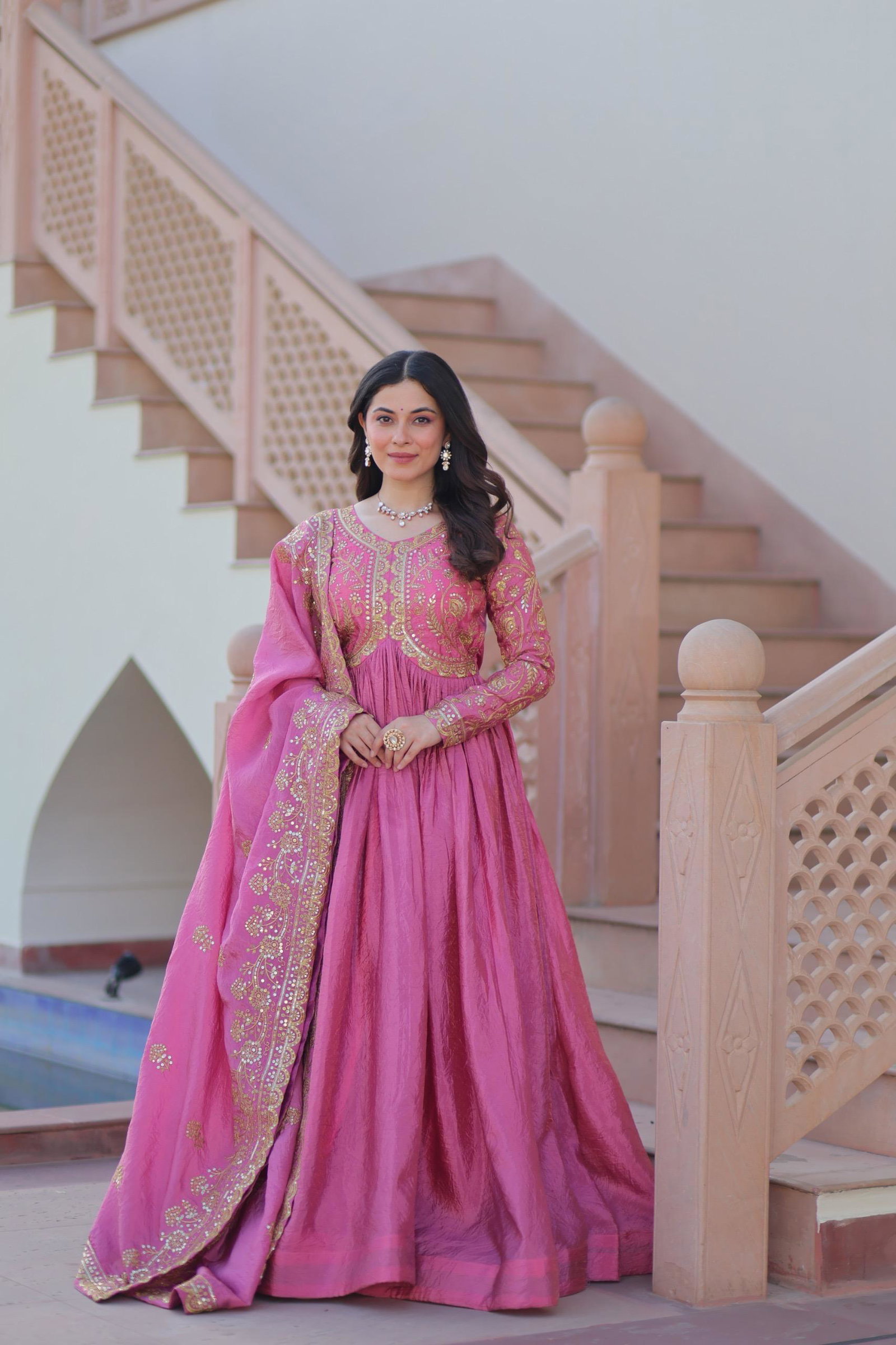 GOWN DUPATTA COLLECTIONS FLOOR LENGTH GONS BY LV 10