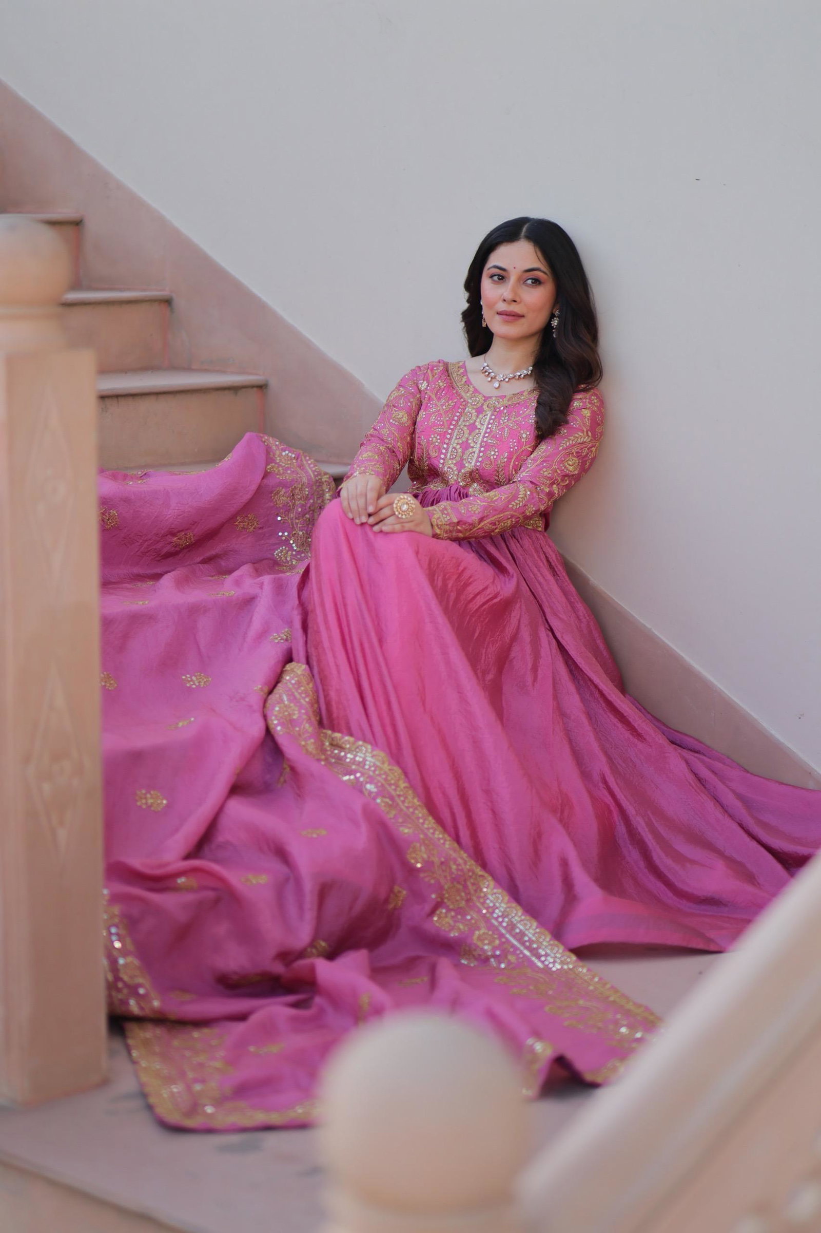 GOWN DUPATTA COLLECTIONS FLOOR LENGTH GONS BY LV 9