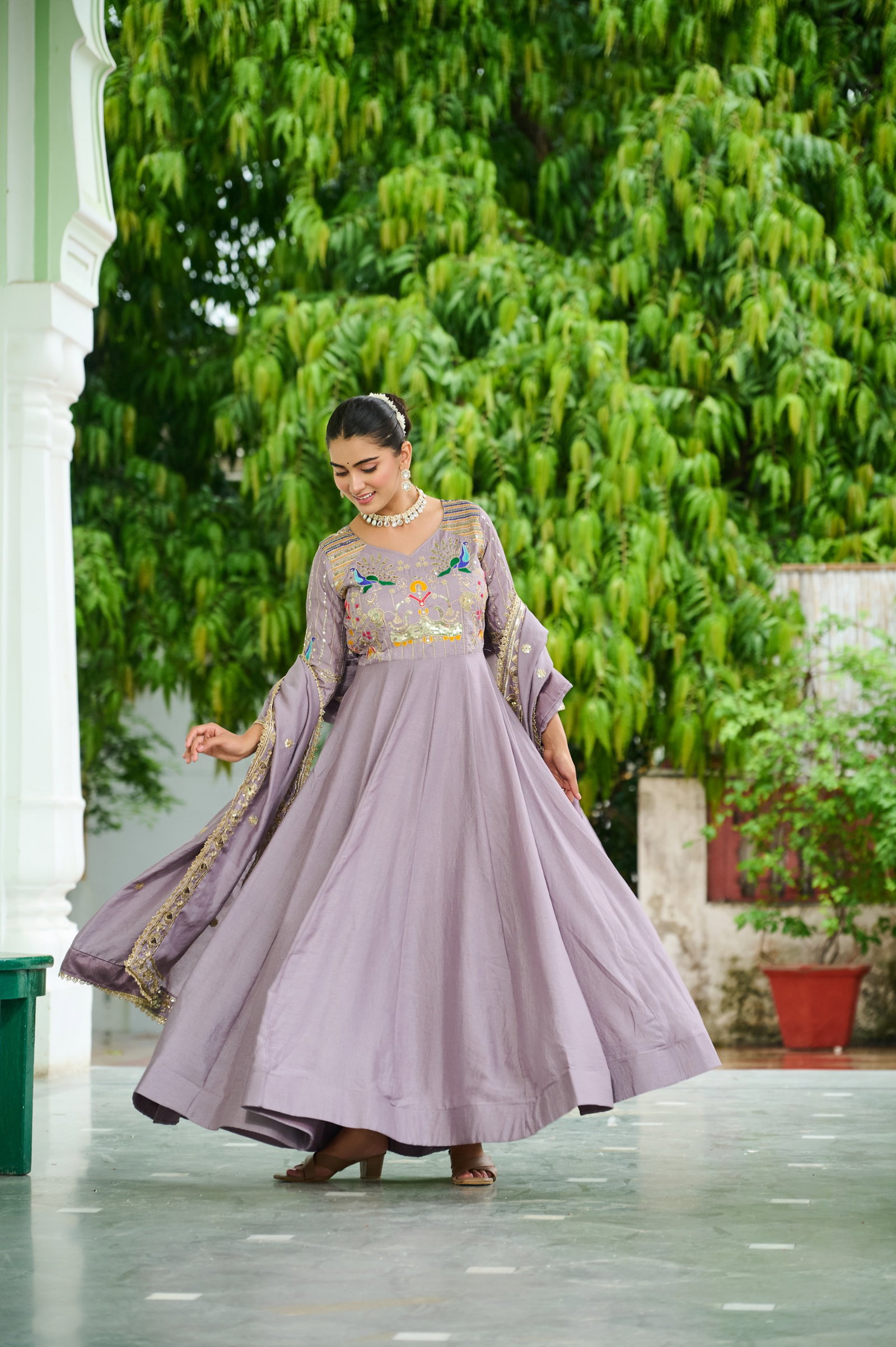 PREMIUM READYMADE  GOWN-DUPATTA SET 9