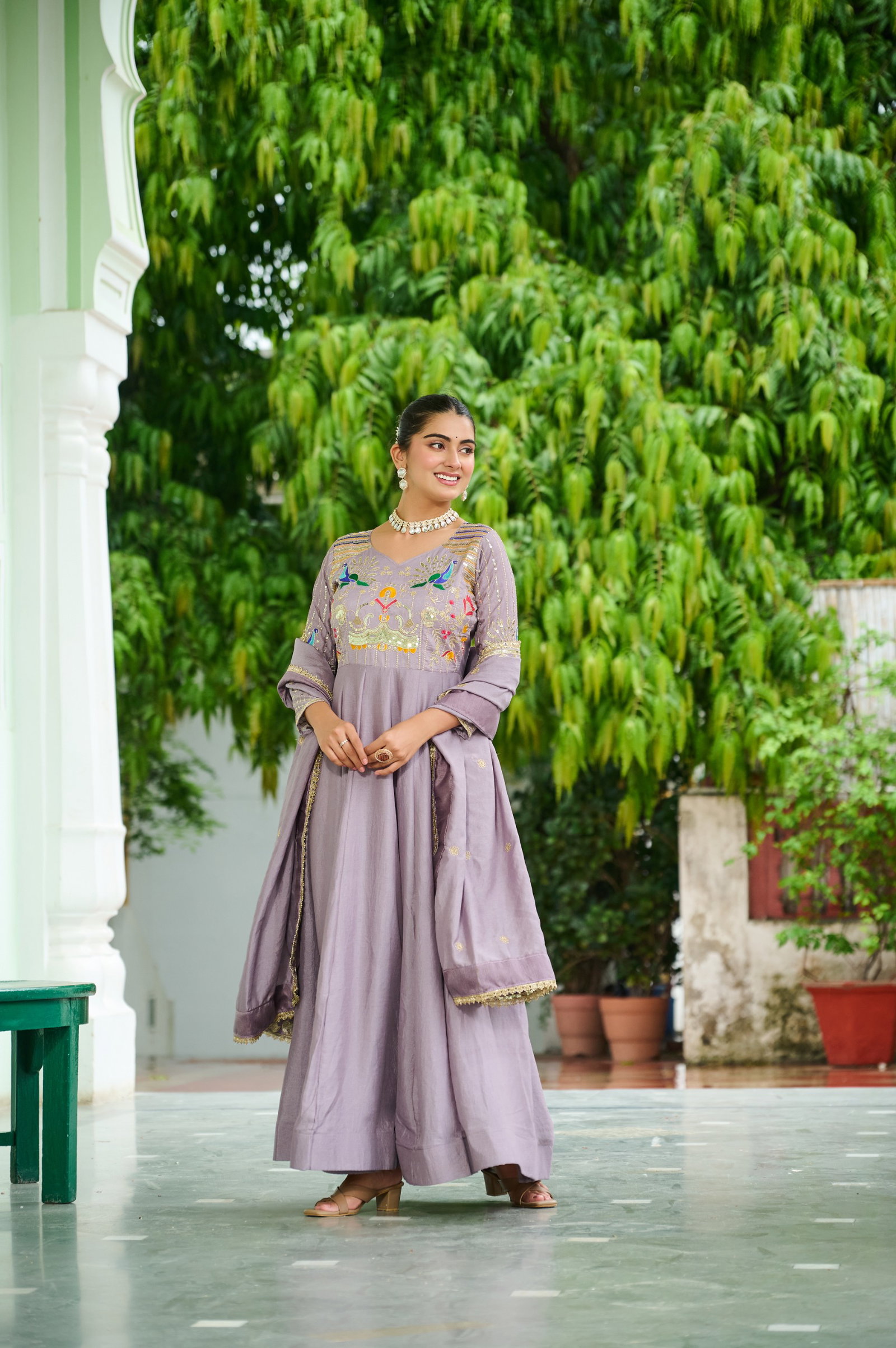 PREMIUM READYMADE  GOWN-DUPATTA SET 7