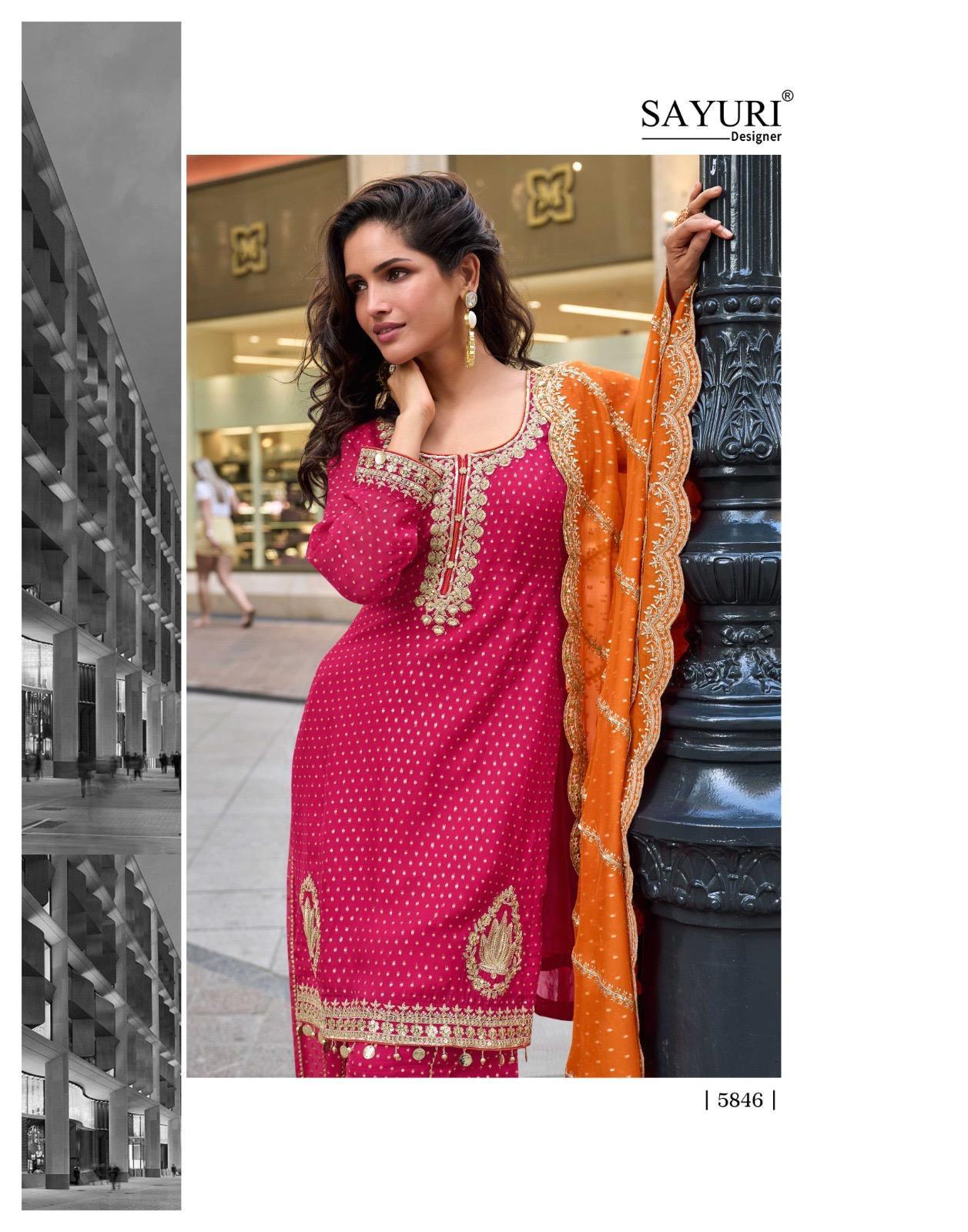 SAYURI SWATI READYMADE 5846-5849 SERIES  PLAZZO SET  3 PCS CONCEPT 7