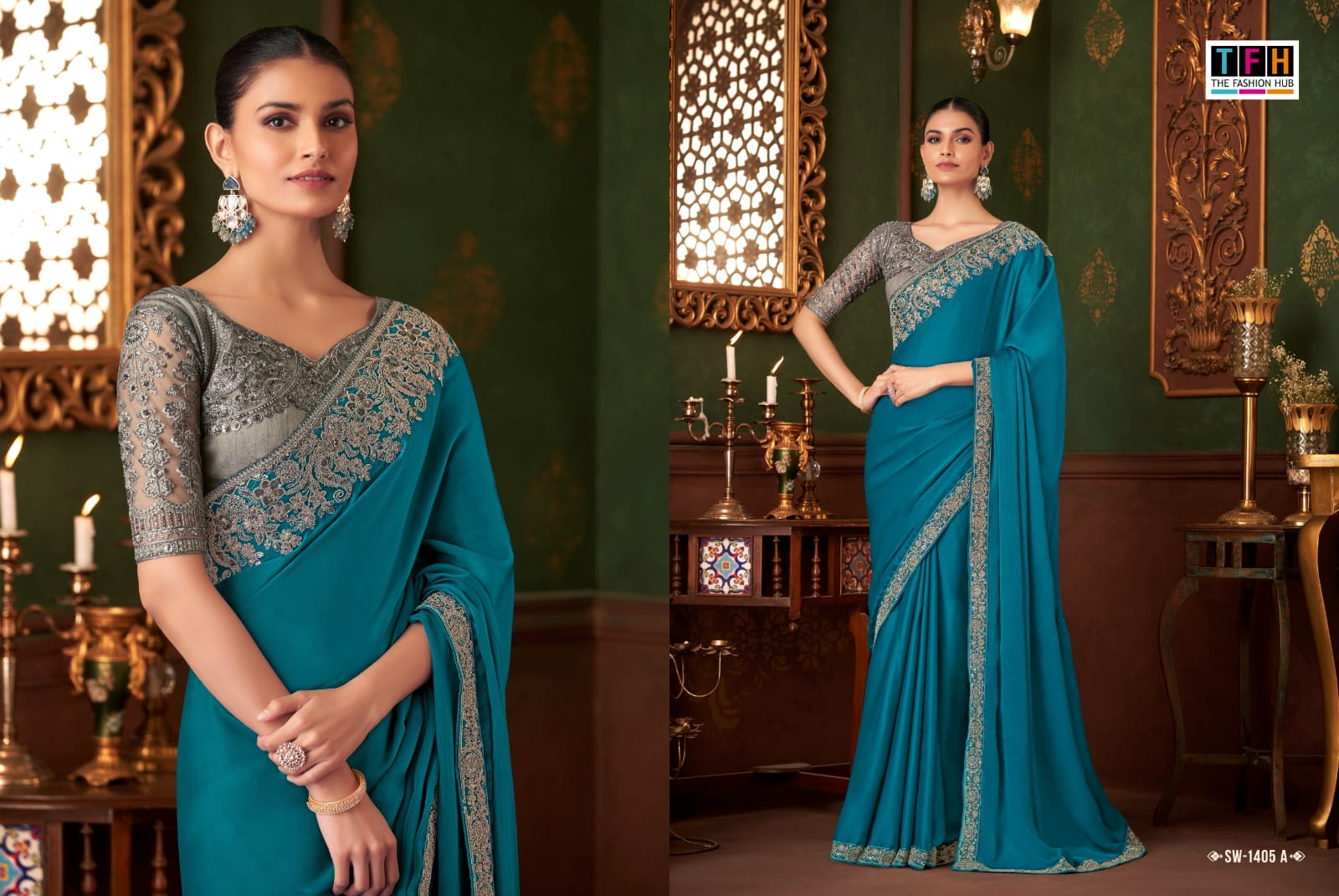 TFH SANDALWOOD 14 SERIES 1405 HIT DESIGN FANCY SAREE 1