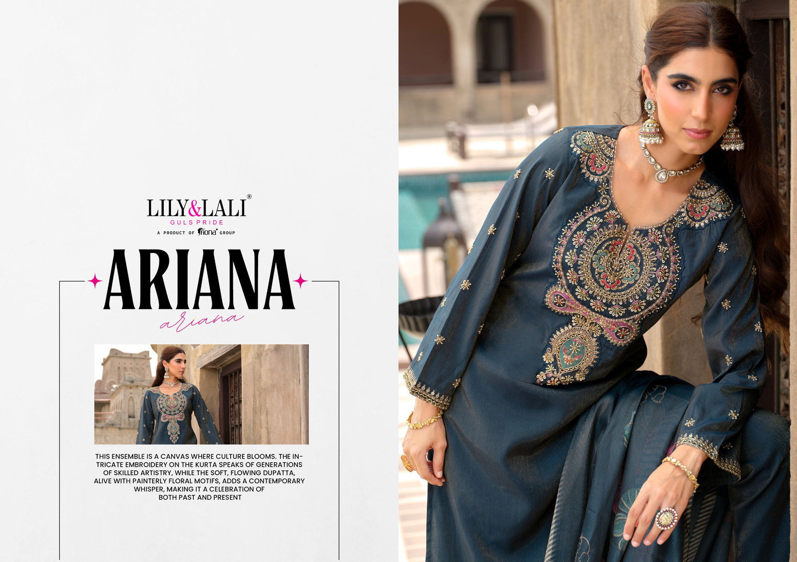LILY LALI ARIANA 3 PCS KURTI SET SERIES 26811-26814 10
