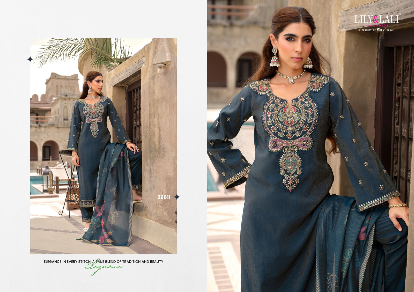 LILY LALI ARIANA 3 PCS KURTI SET SERIES 26811-26814 3