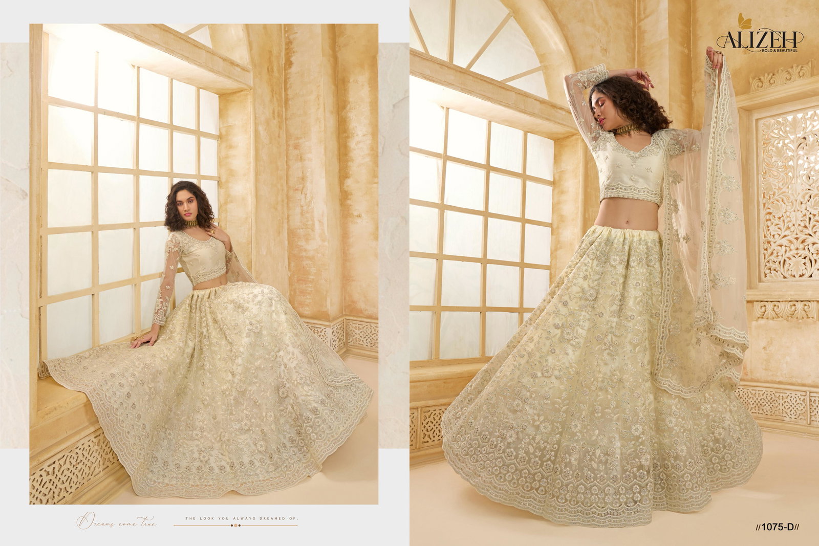 ALIZEH PRESENT THE WHITE BRIDE VOL-2 LEHENGA CHOLI SERIES 1074-1084 24
