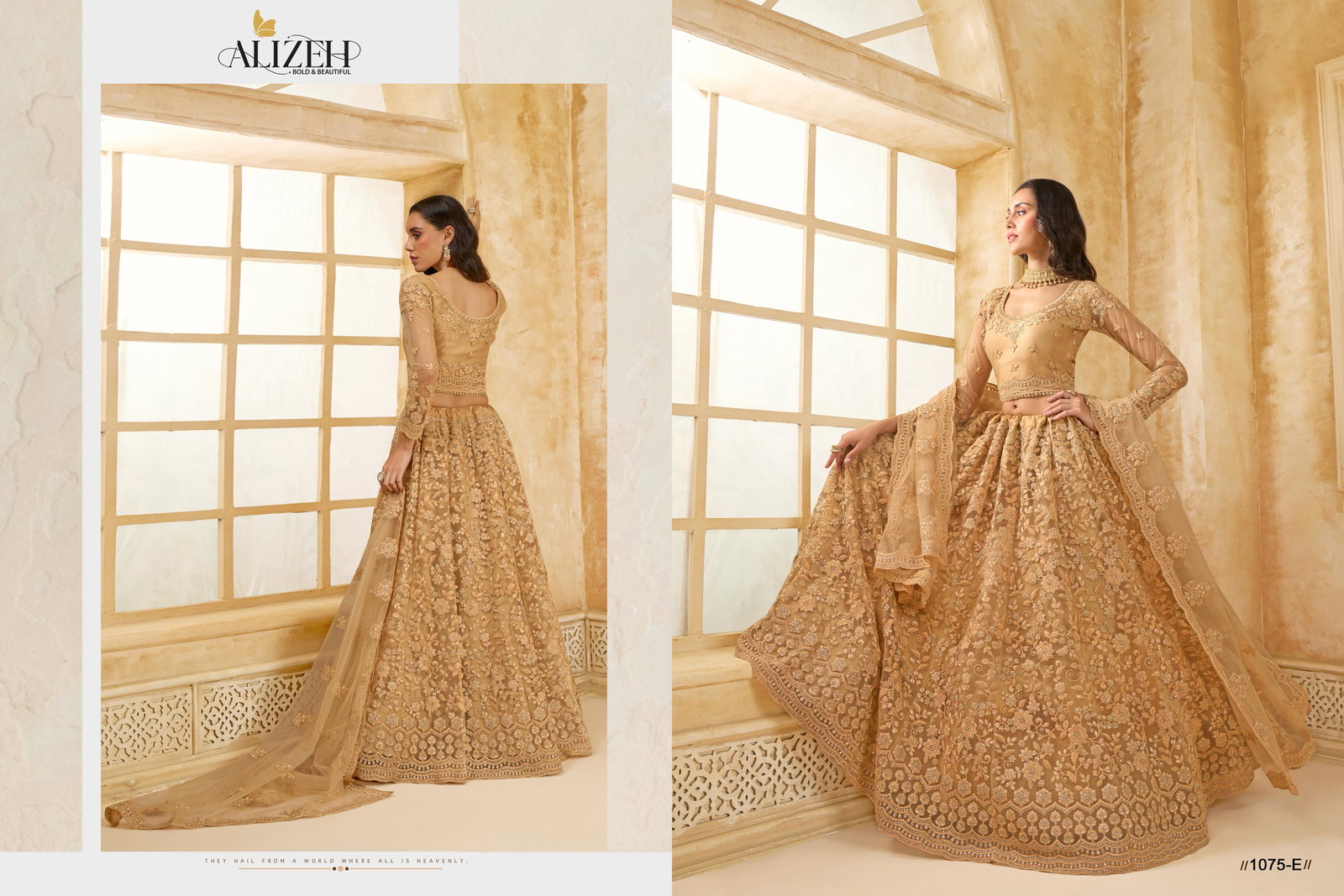 ALIZEH PRESENT THE WHITE BRIDE VOL-2 LEHENGA CHOLI SERIES 1074-1084 21