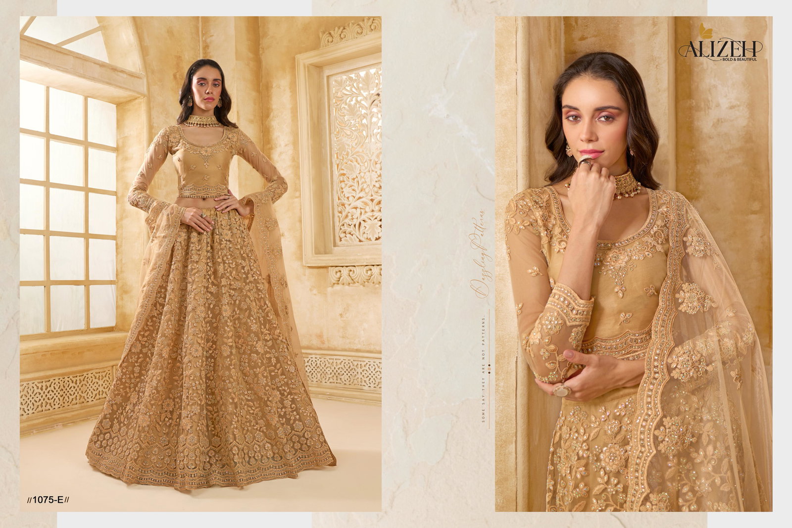 ALIZEH PRESENT THE WHITE BRIDE VOL-2 LEHENGA CHOLI SERIES 1074-1084 20