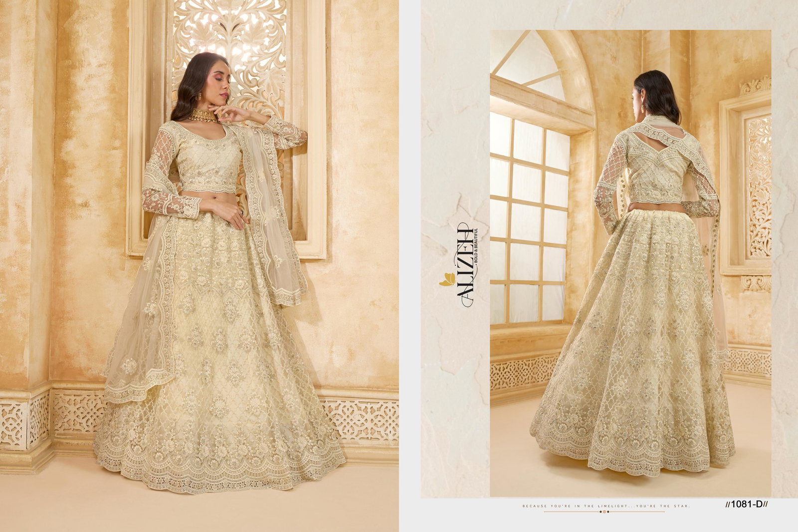 ALIZEH PRESENT THE WHITE BRIDE VOL-2 LEHENGA CHOLI SERIES 1074-1084 17
