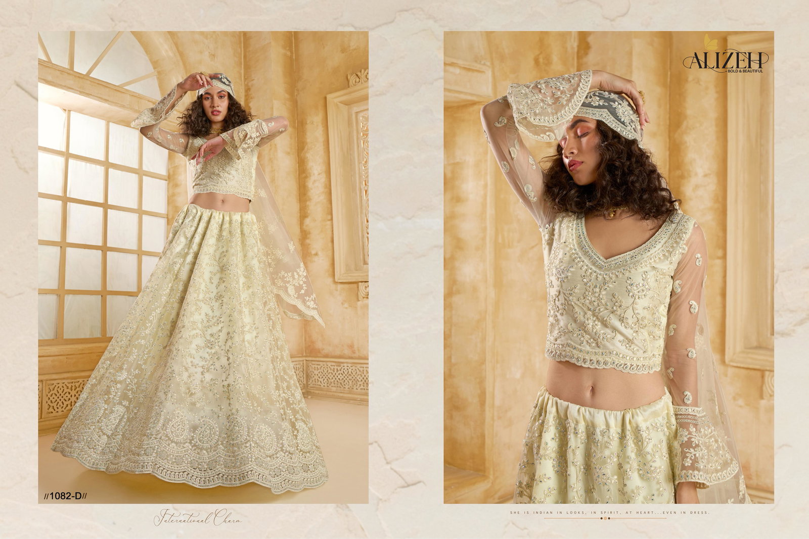 ALIZEH PRESENT THE WHITE BRIDE VOL-2 LEHENGA CHOLI SERIES 1074-1084 15