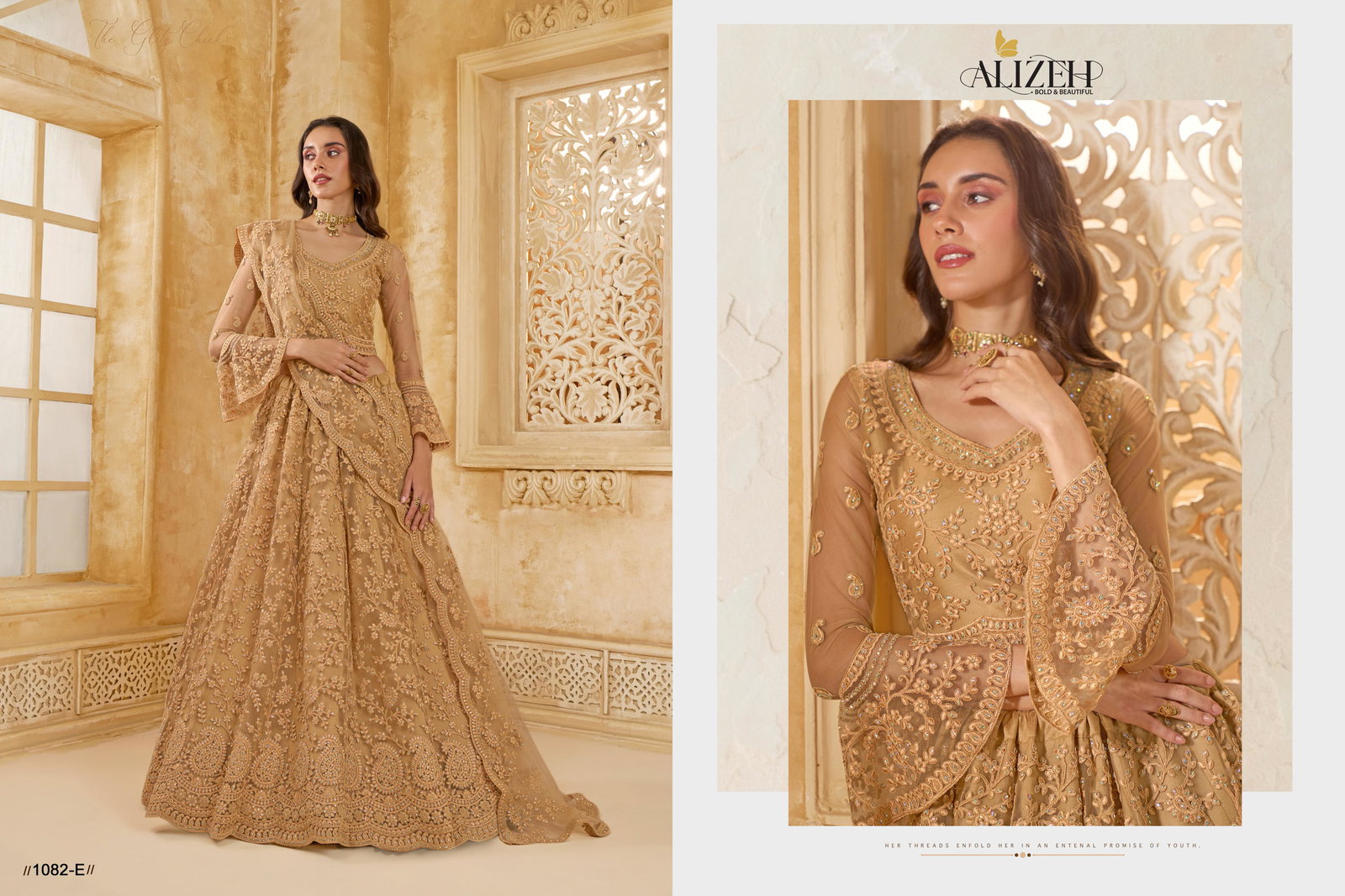 ALIZEH PRESENT THE WHITE BRIDE VOL-2 LEHENGA CHOLI SERIES 1074-1084 14