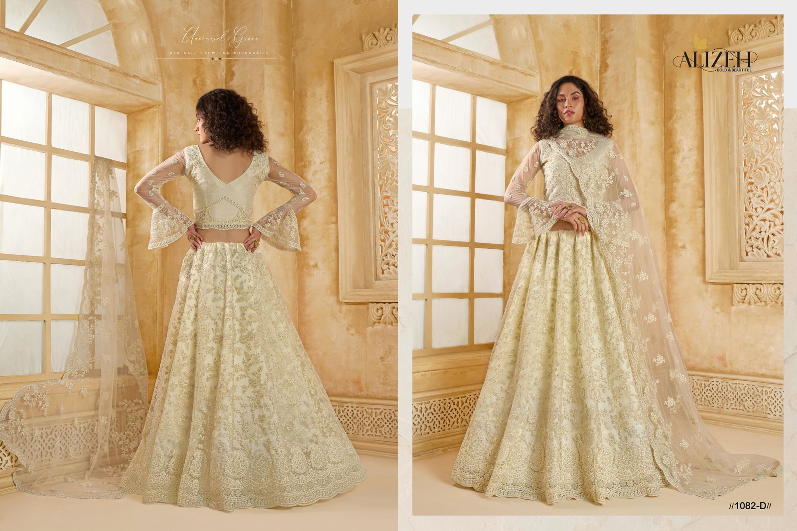 ALIZEH PRESENT THE WHITE BRIDE VOL-2 LEHENGA CHOLI SERIES 1074-1084 13