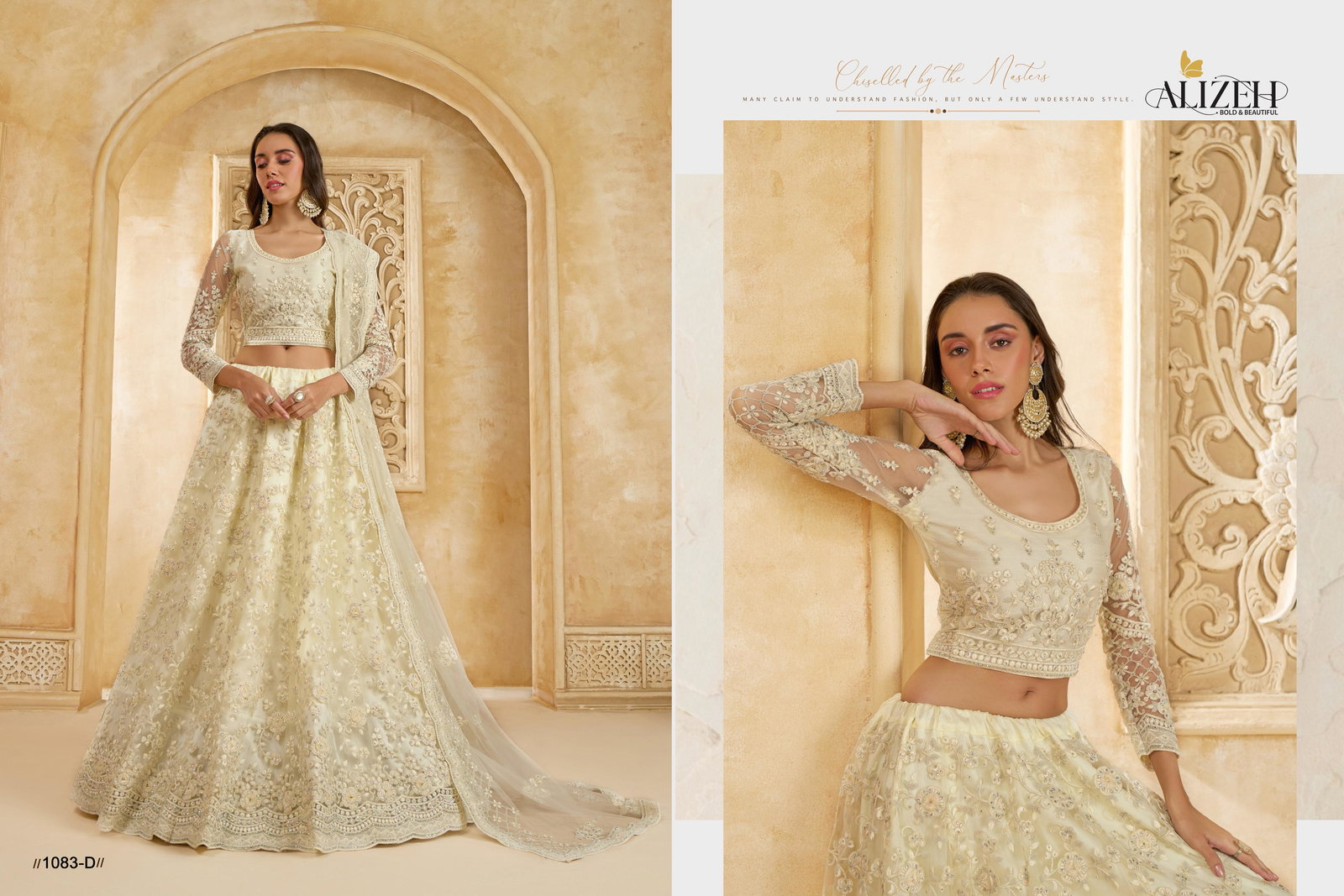 ALIZEH PRESENT THE WHITE BRIDE VOL-2 LEHENGA CHOLI SERIES 1074-1084 12