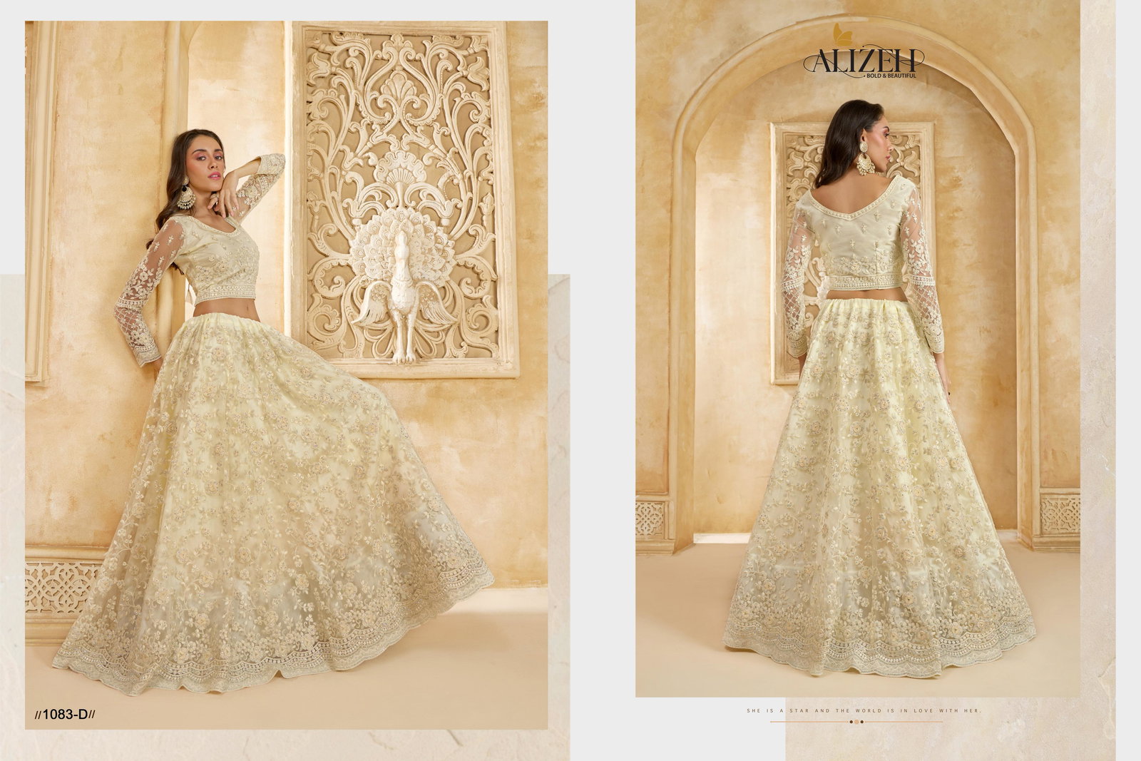 ALIZEH PRESENT THE WHITE BRIDE VOL-2 LEHENGA CHOLI SERIES 1074-1084 10