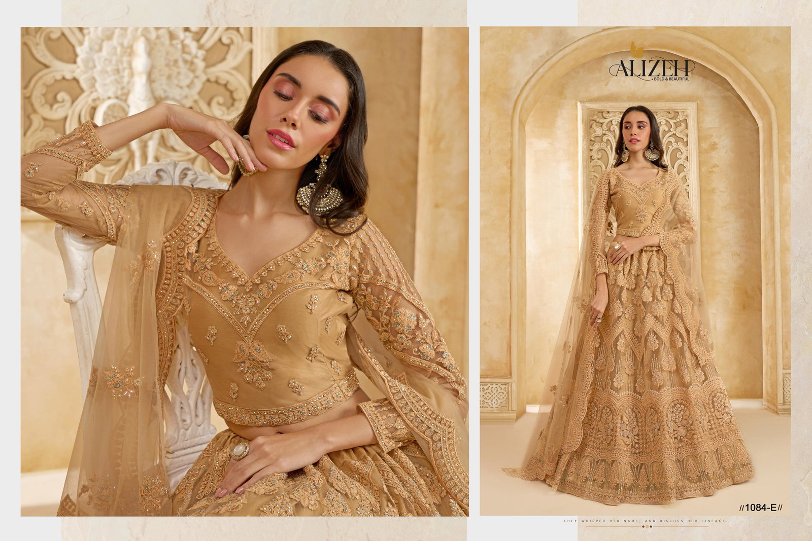 ALIZEH PRESENT THE WHITE BRIDE VOL-2 LEHENGA CHOLI SERIES 1074-1084 7