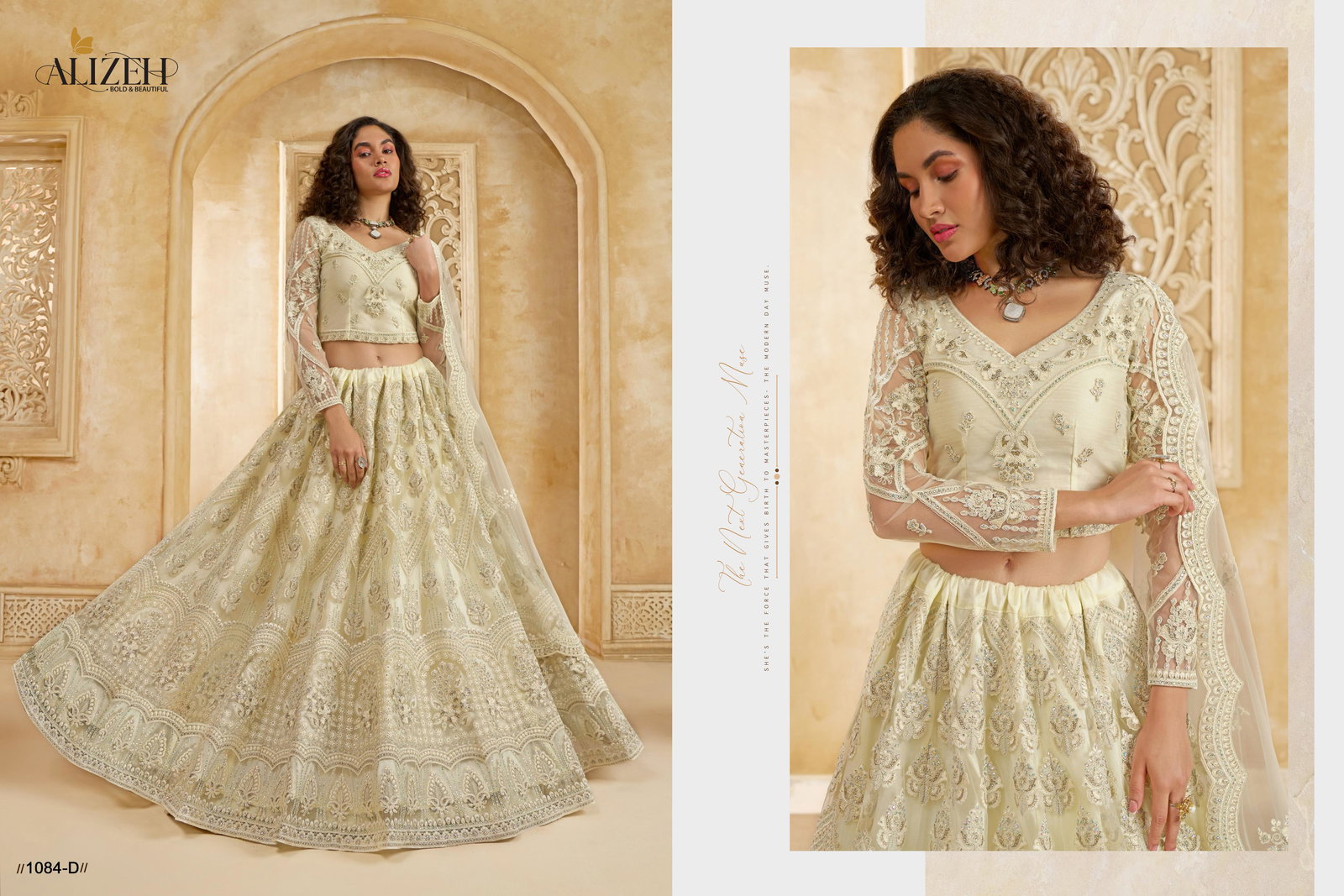 ALIZEH PRESENT THE WHITE BRIDE VOL-2 LEHENGA CHOLI SERIES 1074-1084 6