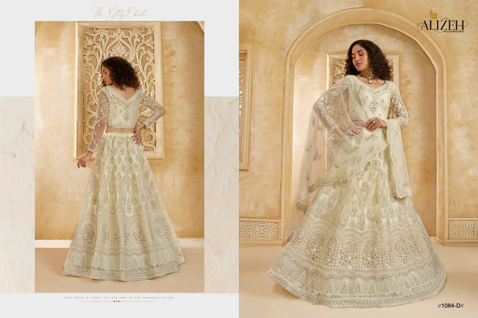 ALIZEH PRESENT THE WHITE BRIDE VOL-2 LEHENGA CHOLI SERIES 1074-1084 5